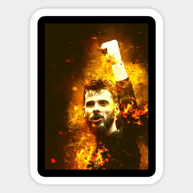 De gea fire effect Sticker by Danwpap2